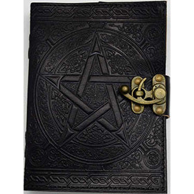 5" x 7" Black Pentagram leather w/ latch