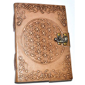 5" x 7" Flower of Life Embossed leather w/ latch