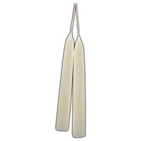 7" White taper pair