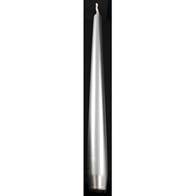 9" Silver taper candle