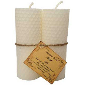 4 1/4" Religious & Ceremonial set white Lailokens Awen candle