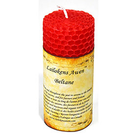 4" Beltane Sabbat Lailokens Awen candle
