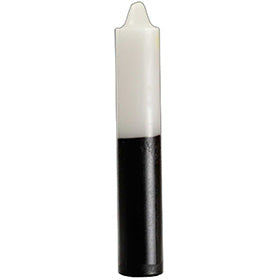 9" White/ Black pillar candle