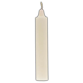 9" White pillar candle