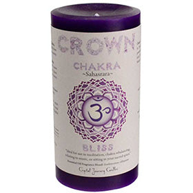 Crown Chakra pillar candle 3" x 6"