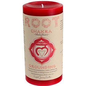 Root Chakra pillar candle 3" x 6"