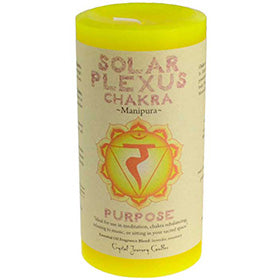 Solar Plexus Chakra pillar candle 3" x 6"