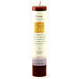 Courage Reiki Charged pillar candle