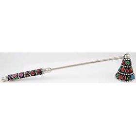 Wooden Handled Brass Snuffer